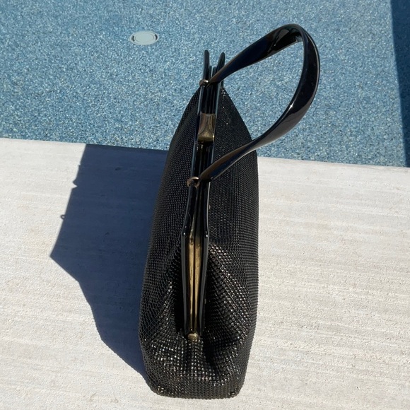 Whiting & Davis Black & Gold Undertone Mesh Handbag - Picture 8 of 13